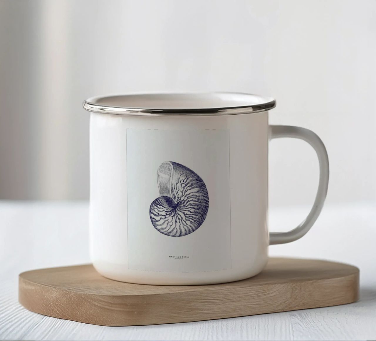 Nautilus Shell II tazza in smalto da Flora & Fauna