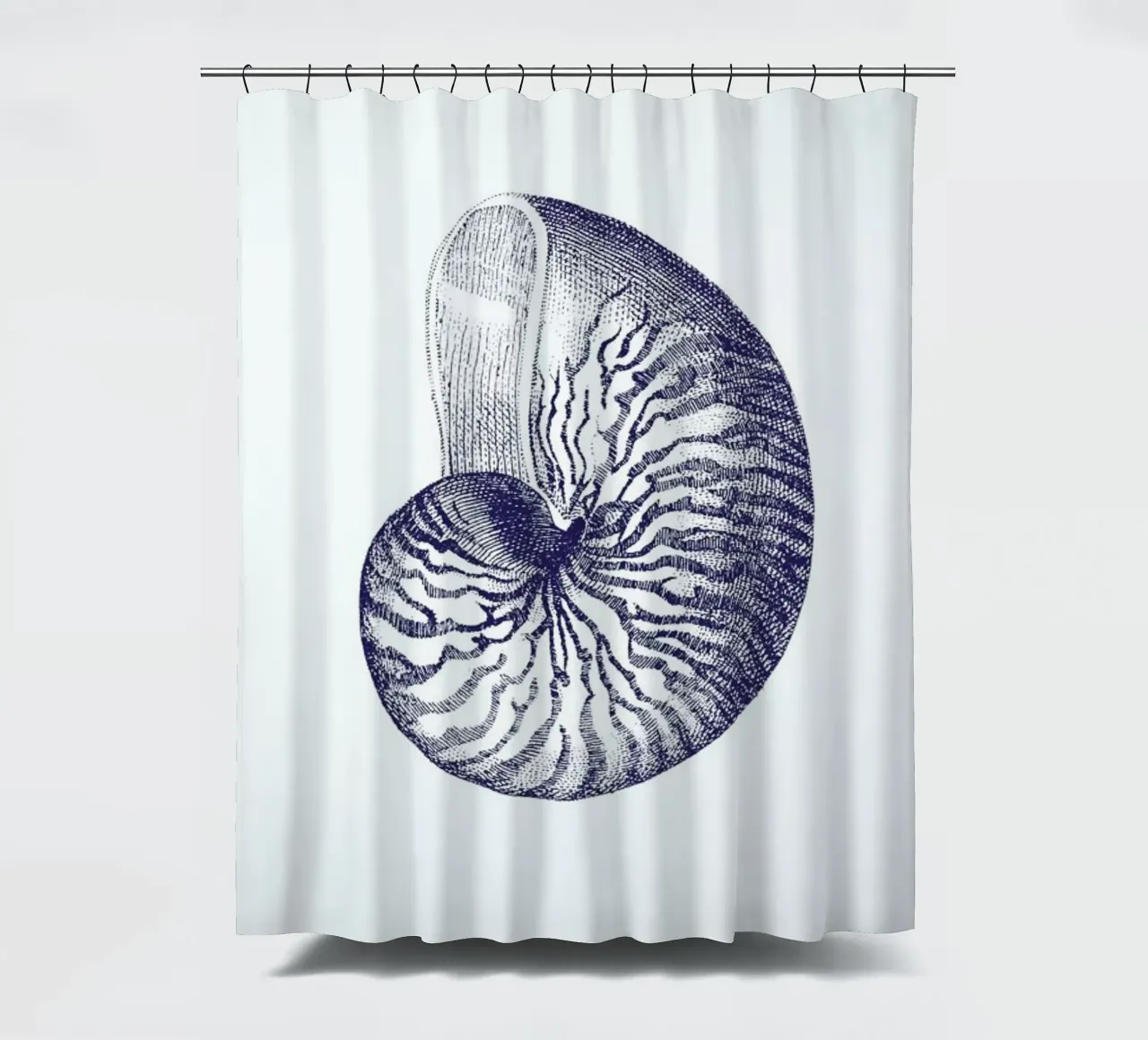 Nautilus Shell II cortina de baño de Flora & Fauna