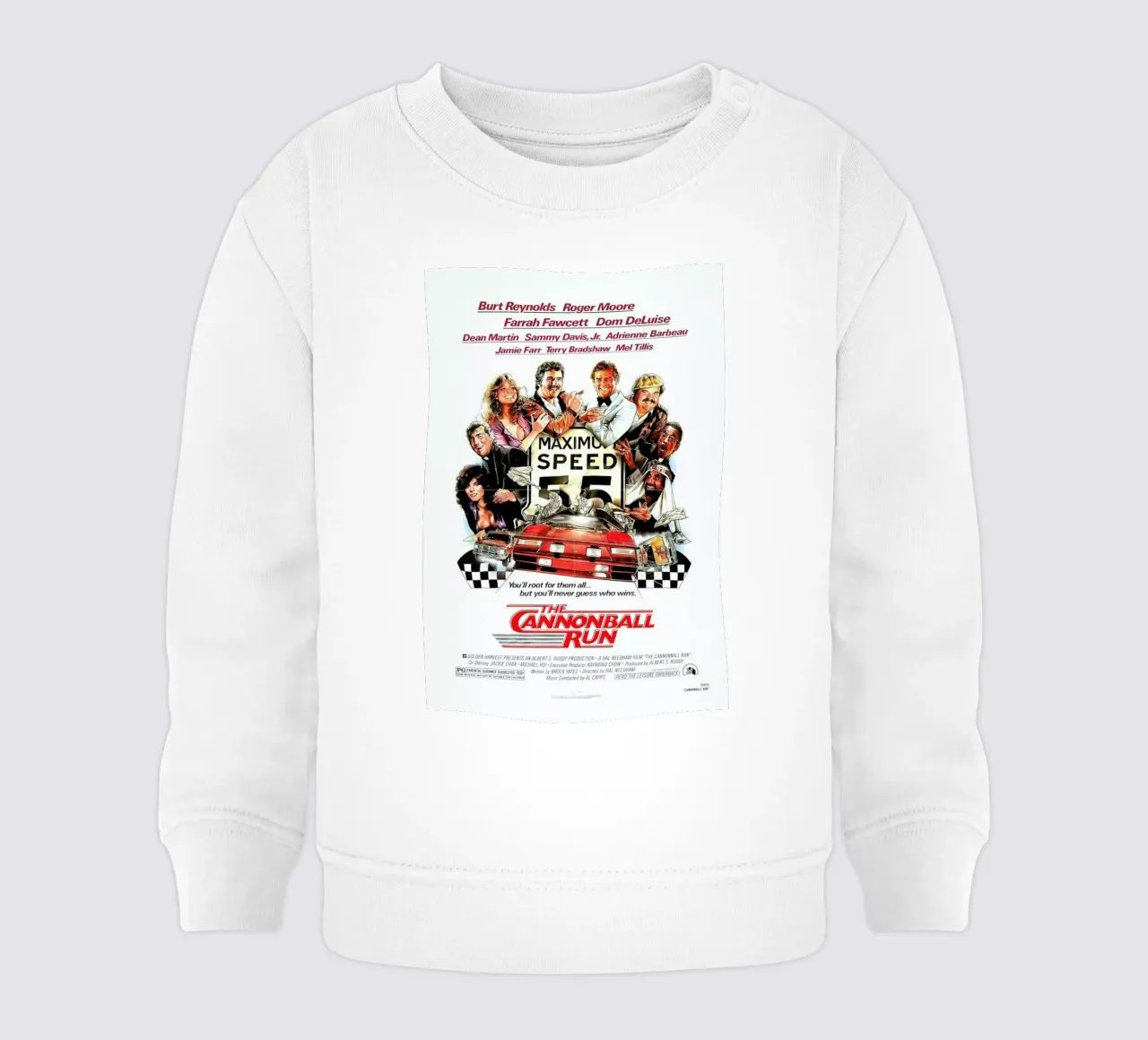 ‘The Cannonball Run’ Retro Movie Poster felpa neonato da Gallery Print and Art Limited