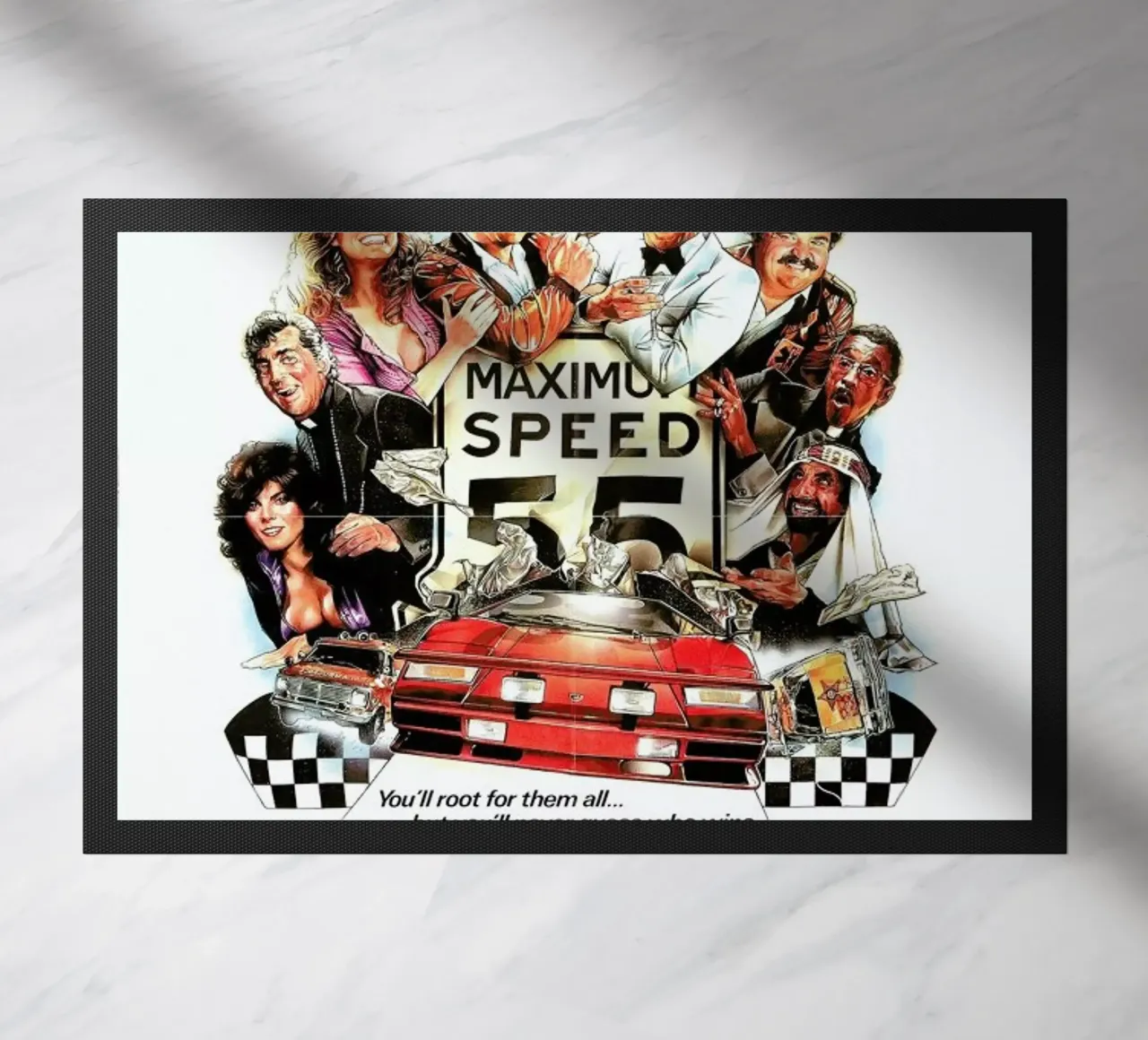 ‘The Cannonball Run’ Retro Movie Poster zerbino da Gallery Print and Art Limited