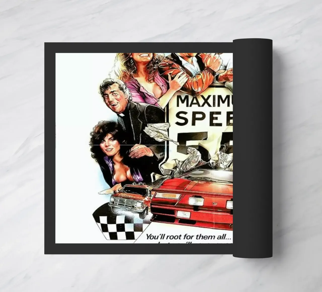 ‘The Cannonball Run’ Retro Movie Poster zerbino da Gallery Print and Art Limited