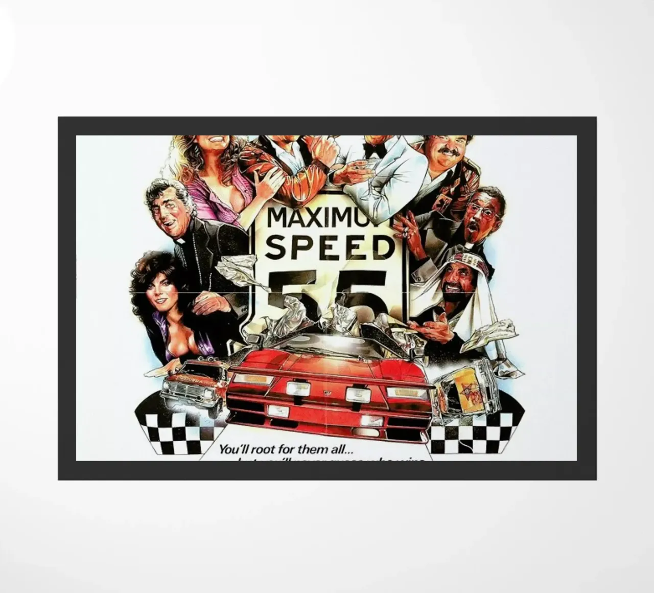 ‘The Cannonball Run’ Retro Movie Poster zerbino da Gallery Print and Art Limited