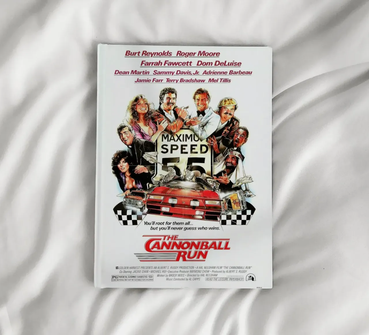 ‘The Cannonball Run’ Retro Movie Poster notebook by Gallery Print and Art Limited