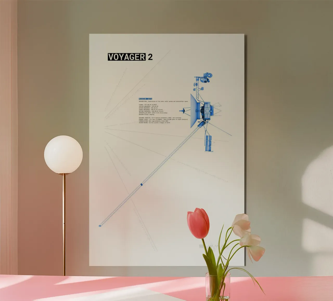 Voyager 2 SpaceProbe alluminio dibond da ztrick