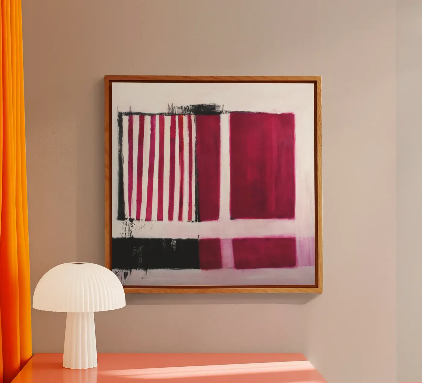 Rot 4 acryl van Anita Gewald