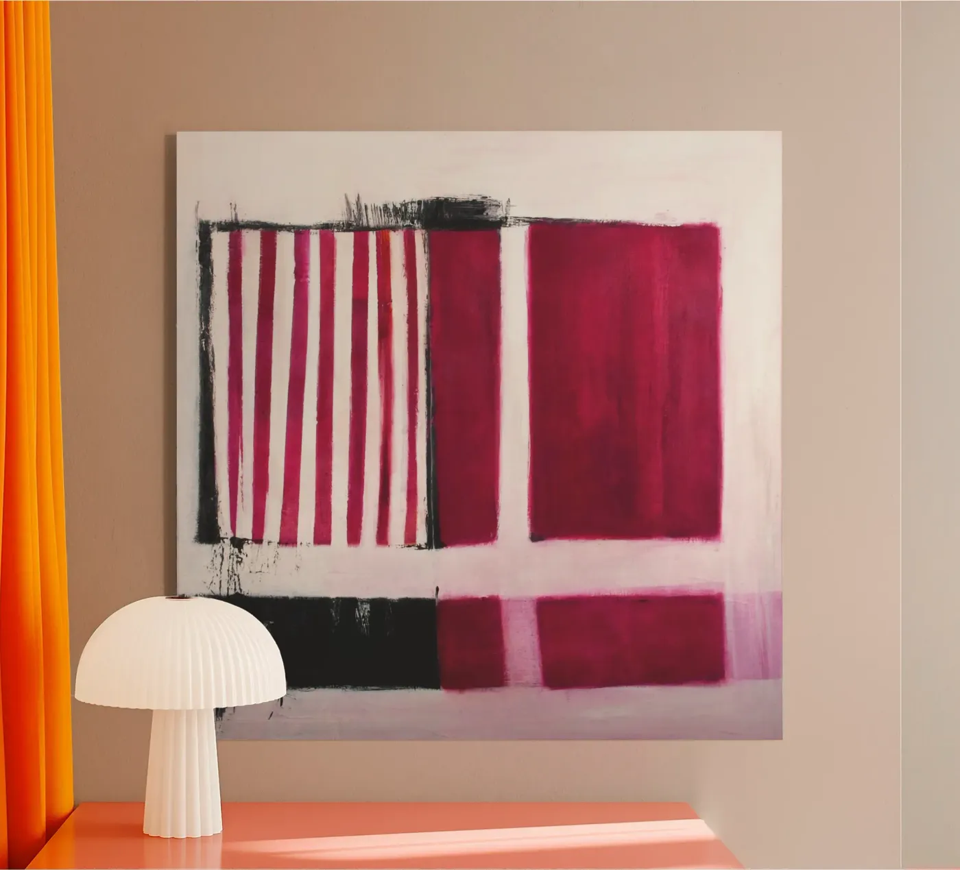 Rot 4 acryl van Anita Gewald