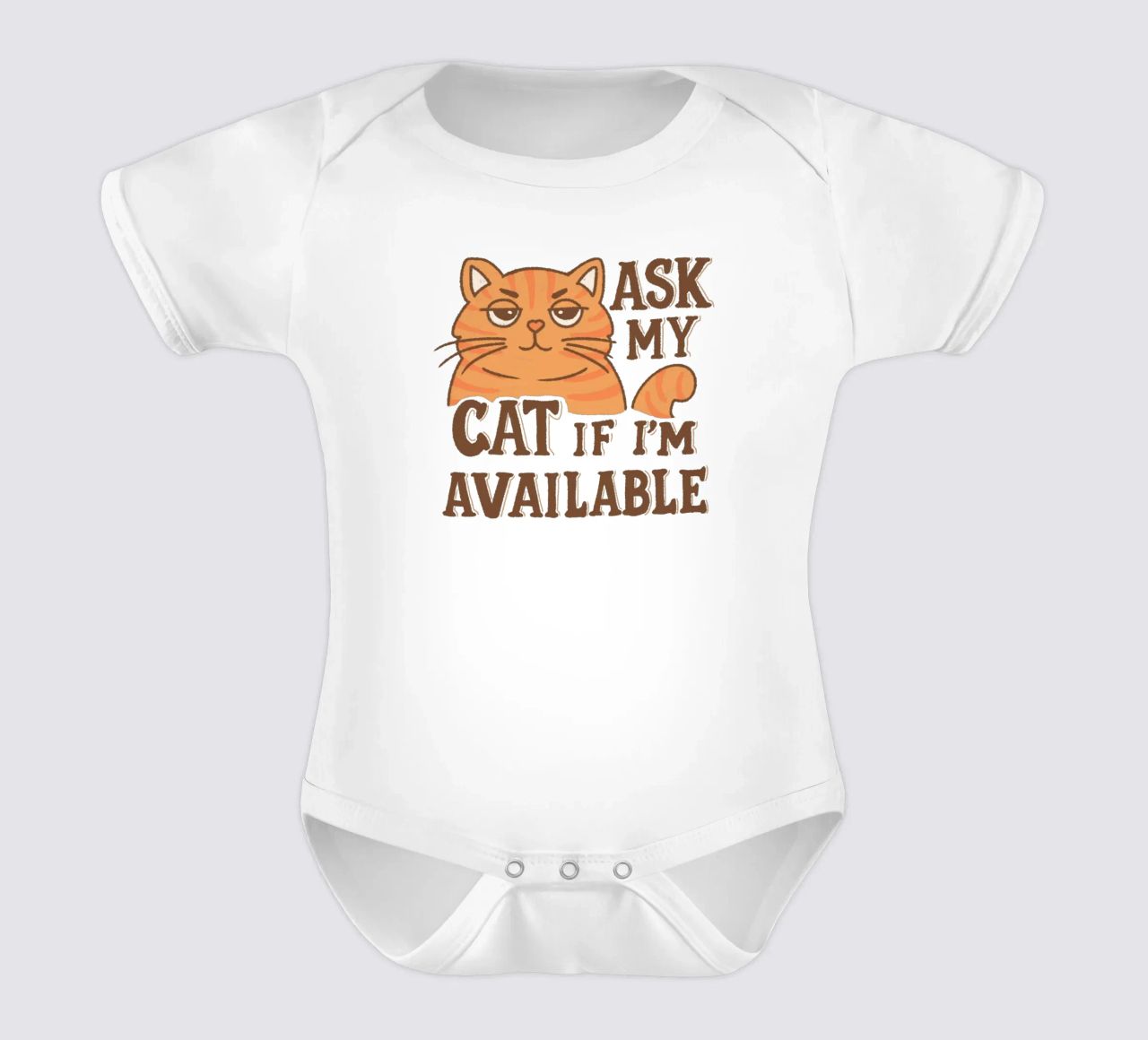 Chiedi al mio gatto se sono disponibile body neonato maniche corte da Loobs