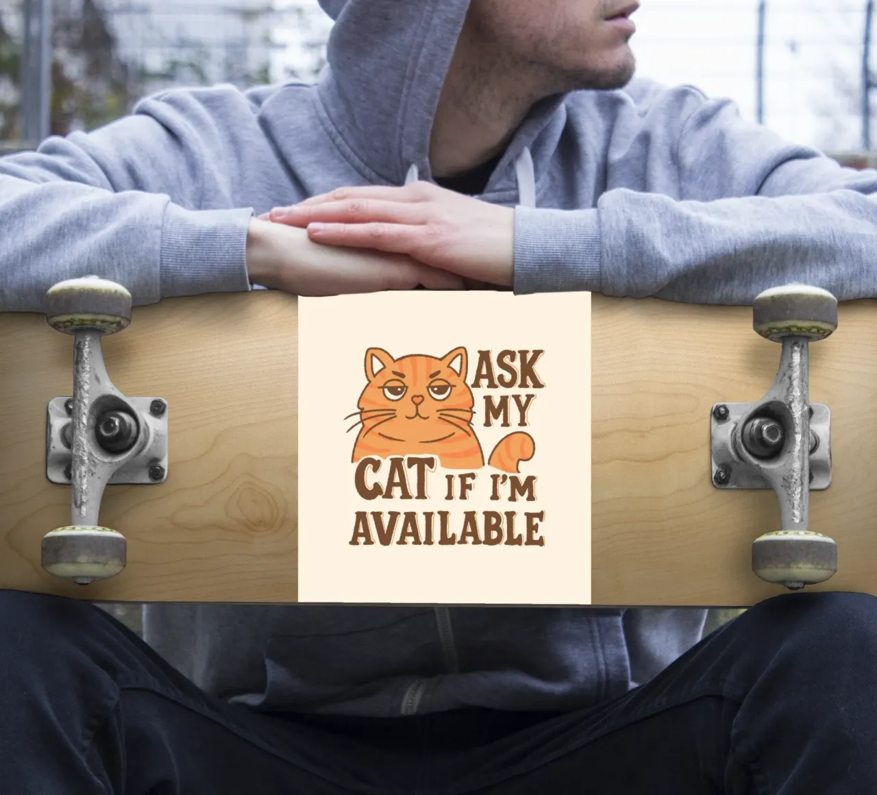 Ask my cat if i'm available sticker by Loobs