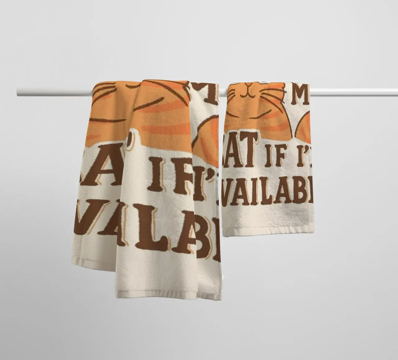 Ask my cat if i'm available towel by Loobs