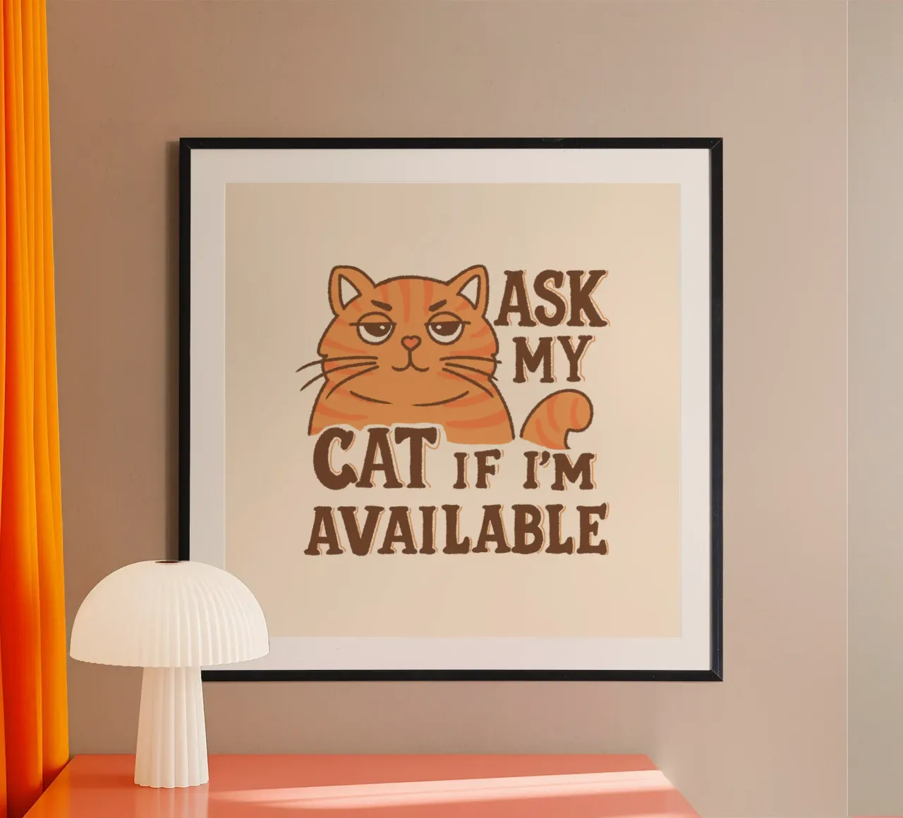 Ask my cat if i'm available hahnemühle by Loobs