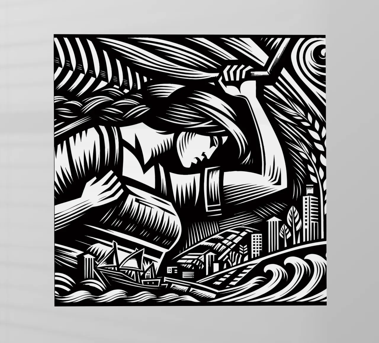 Operaio espressionista pellicola backlit da Mohs