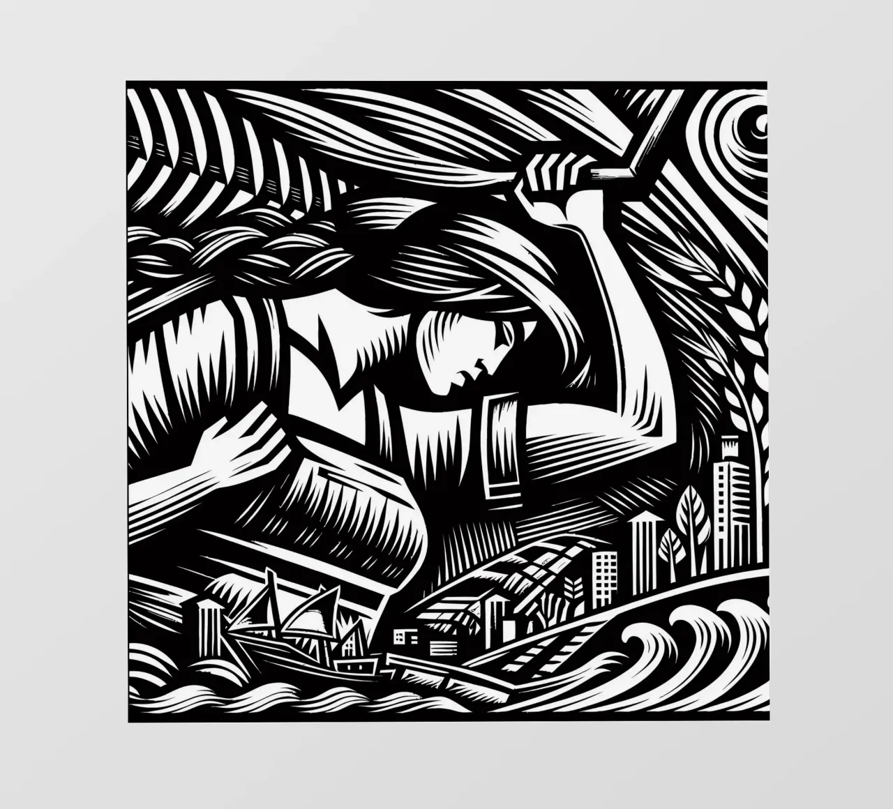 Operaio espressionista pellicola backlit da Mohs