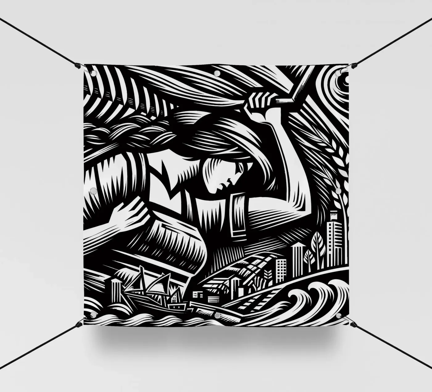 Expressionist worker pvc cover by Mohs