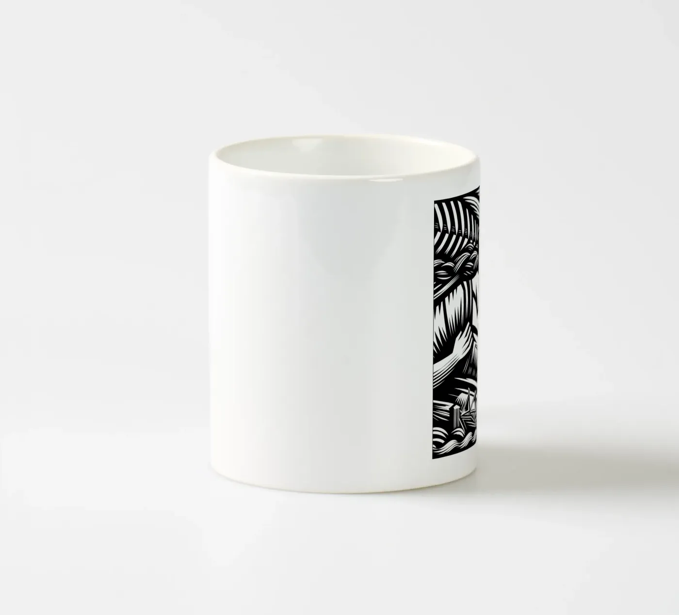 Expressionist worker ceramic mug by Mohs