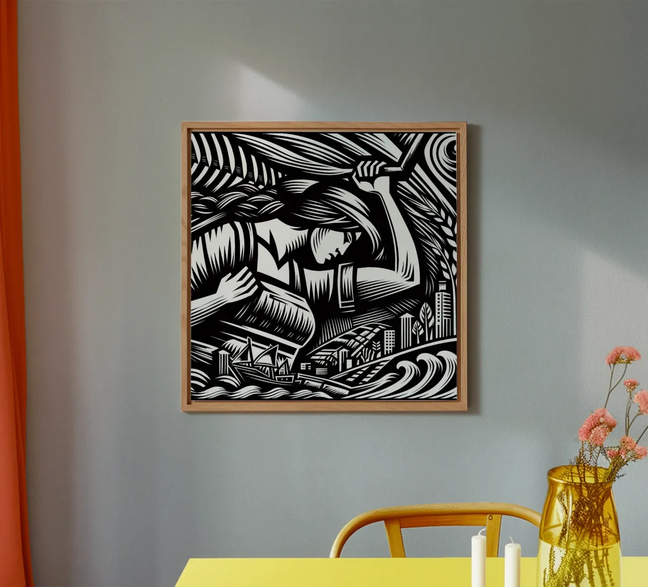 Expressionist worker forex plate by Mohs