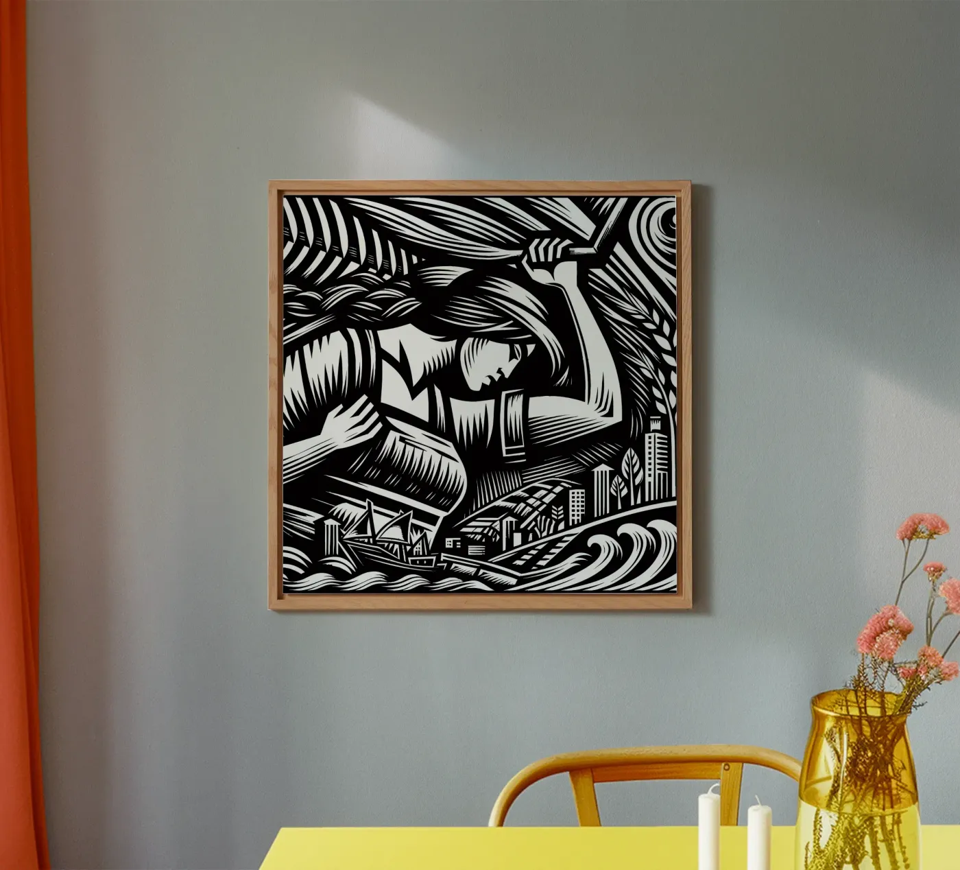 Expressionist worker forex plate by Mohs