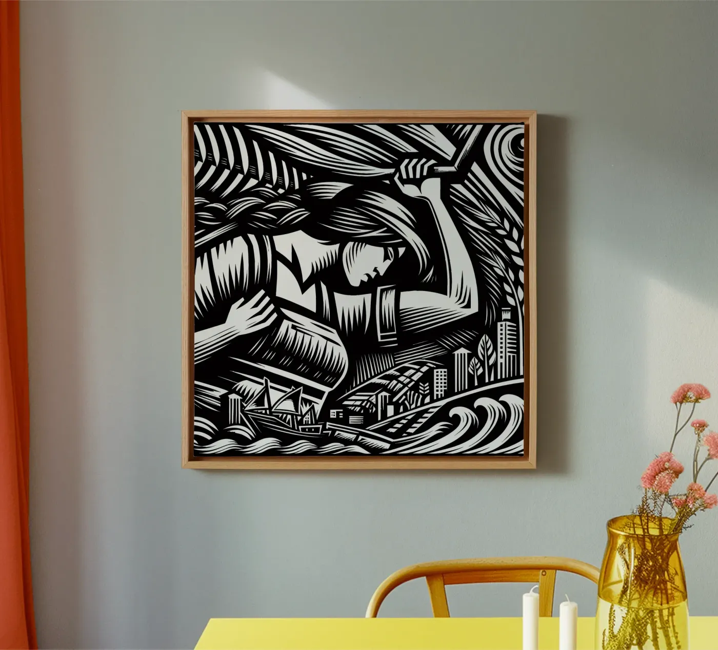 Expressionist worker tela da Mohs