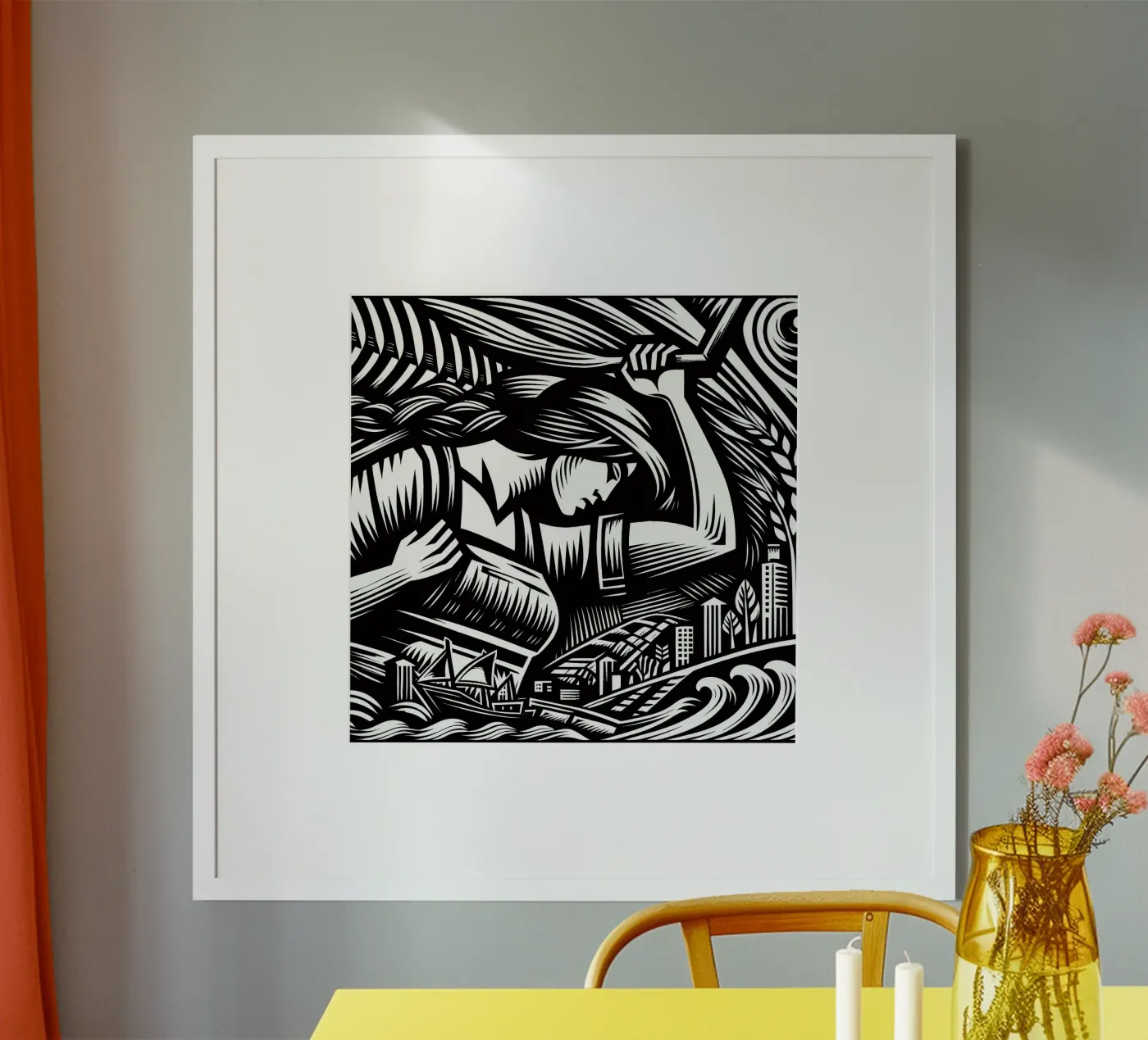 Expressionist worker poster da Mohs