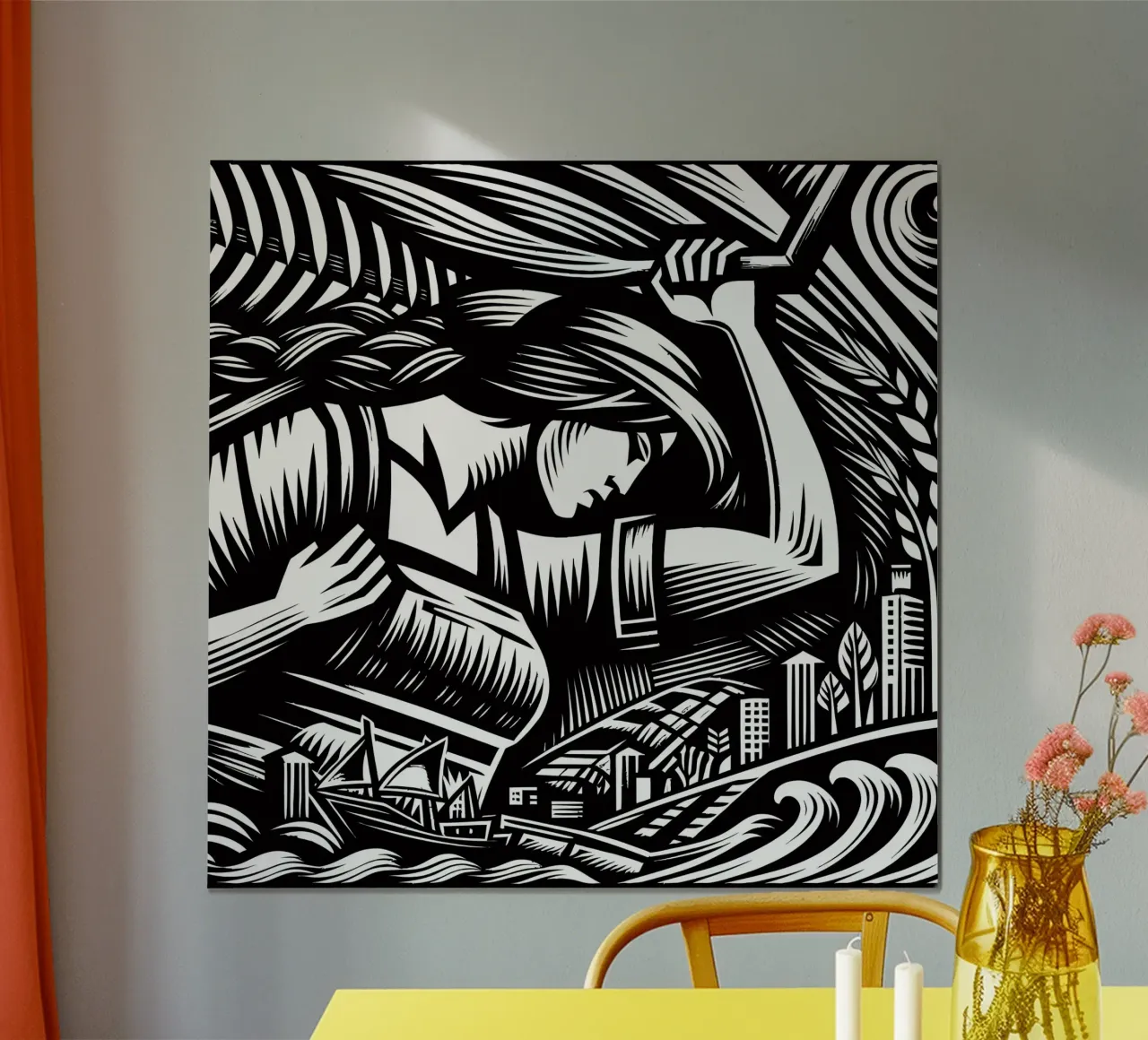 Expressionist worker poster by Mohs