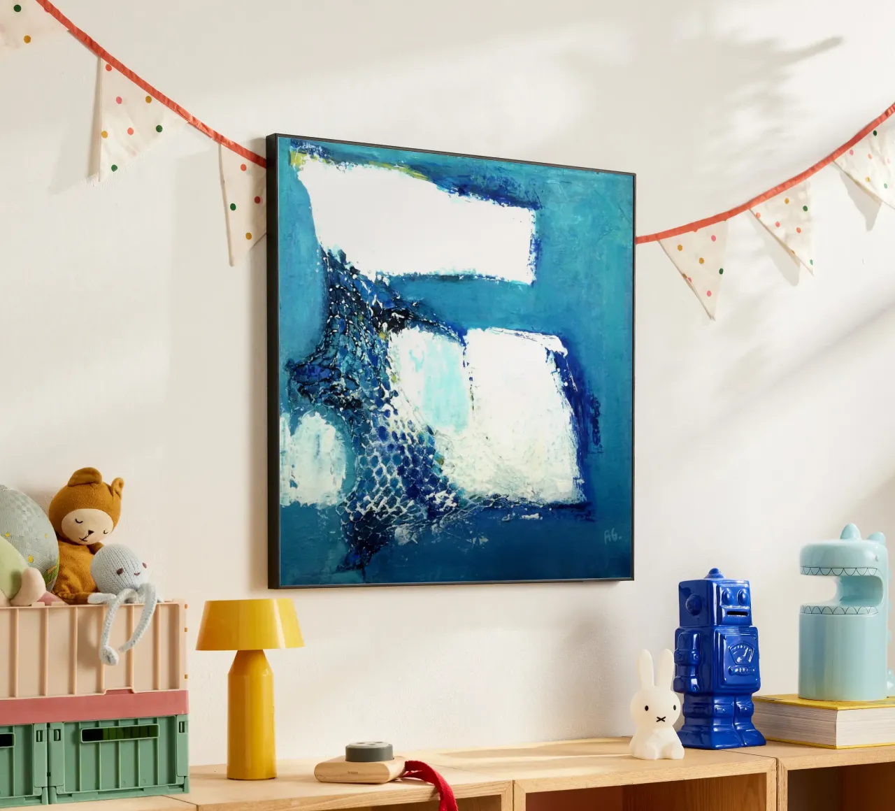 Blaue Impressionen 5 alluminio dibond da Anita Gewald