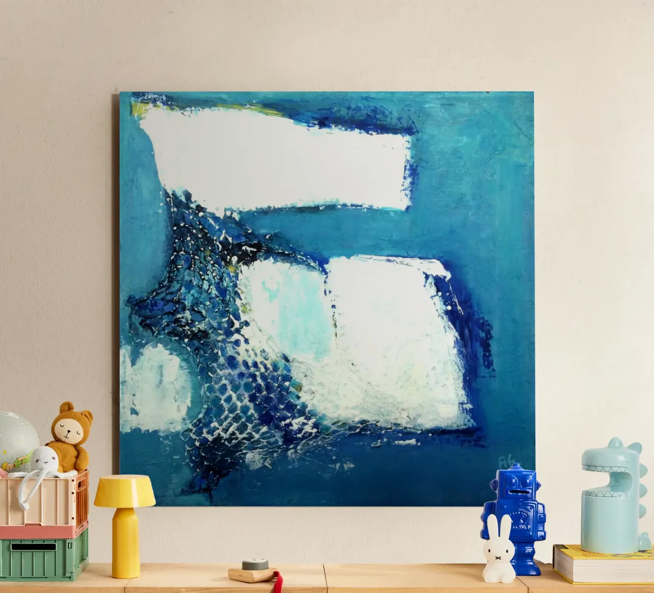 Blaue Impressionen 5 alluminio dibond da Anita Gewald