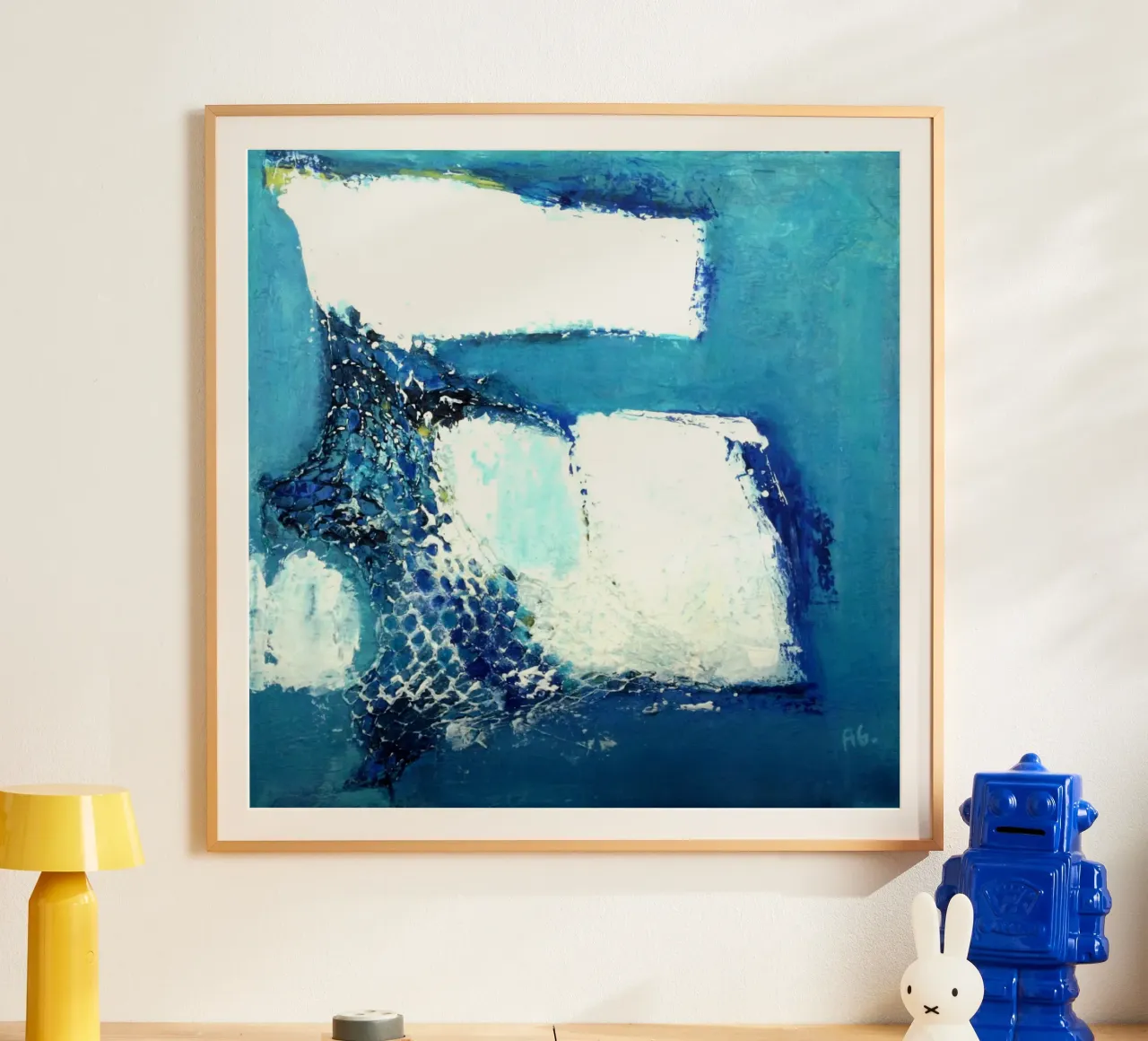 Blaue Impressionen 5 carta hahnemühle da Anita Gewald