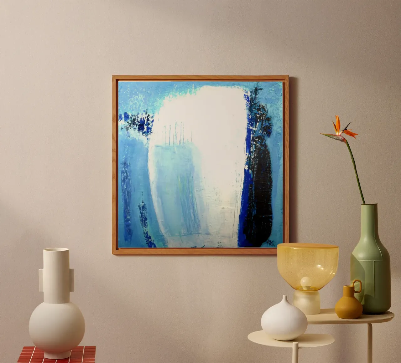 Blaue Impressionen 6 alluminio dibond da Anita Gewald