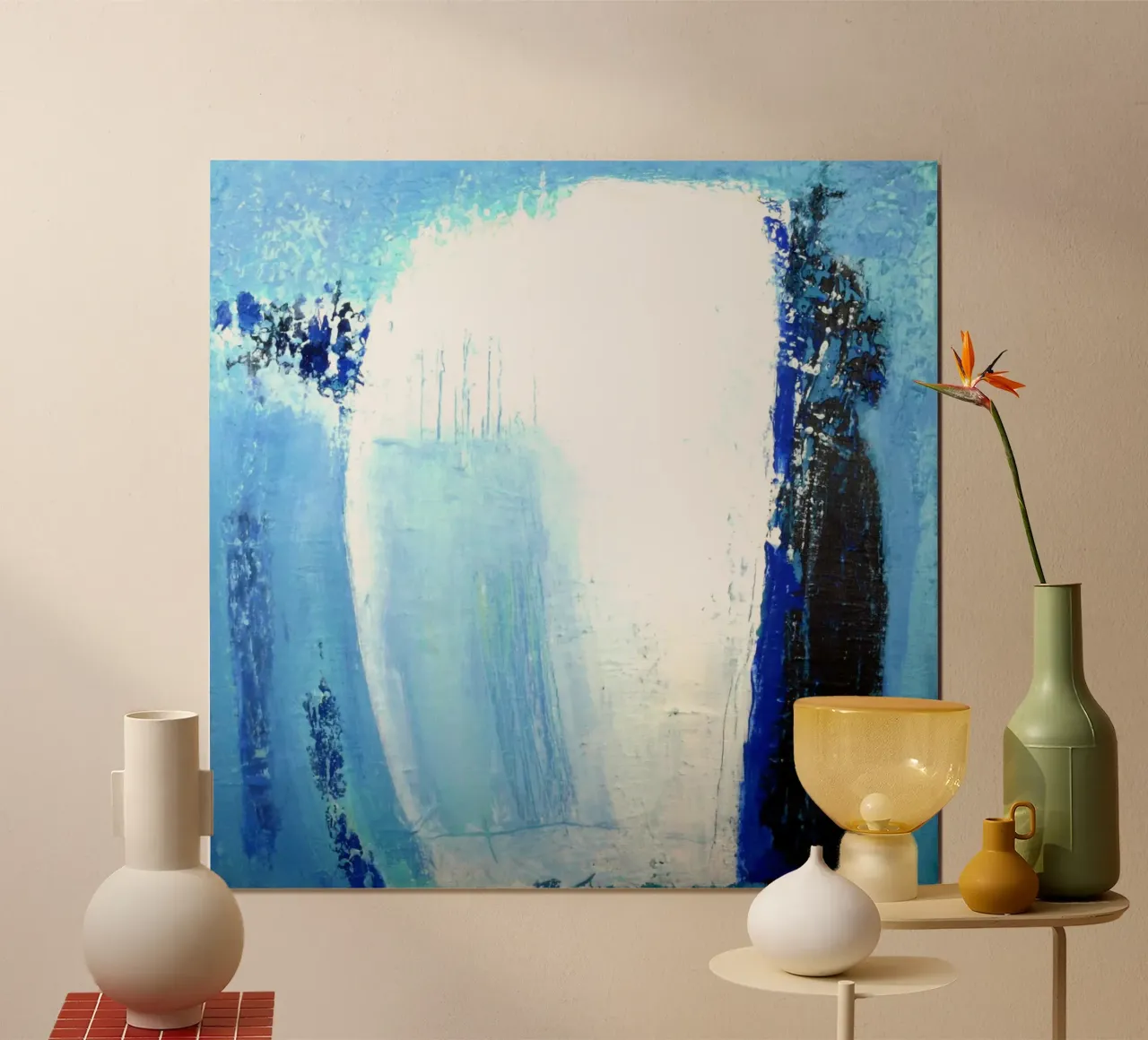 Blaue Impressionen 6 carta hahnemühle da Anita Gewald