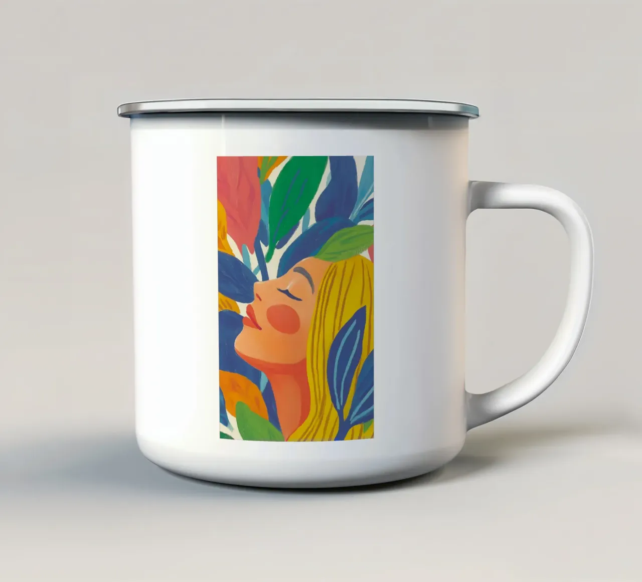 Eleganza femminile colorata tazza in smalto da Carinaprint