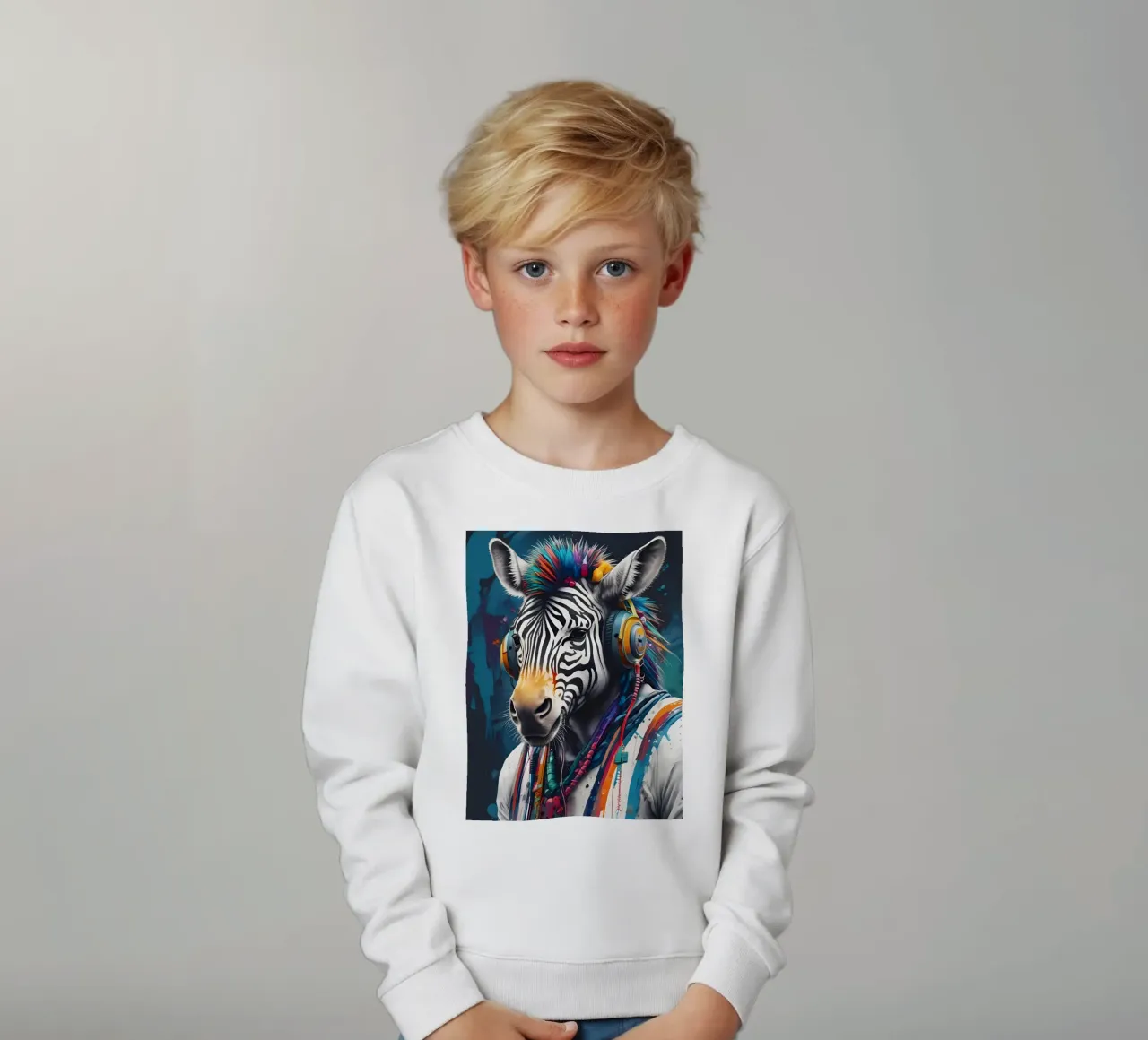 Zebra meloman kids sweatshirt by MakArena