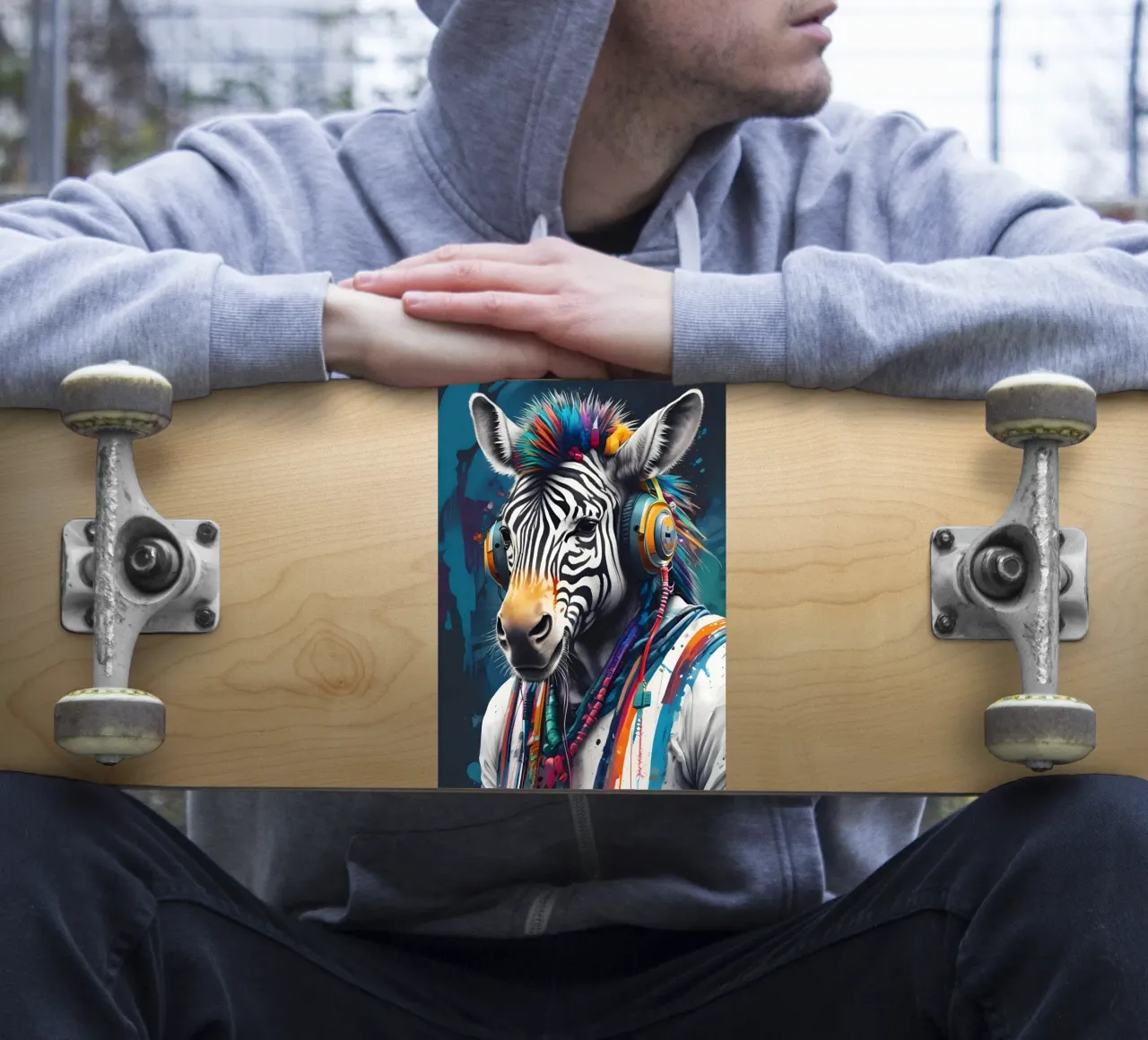 Zebra meloman Sticker von MakArena
