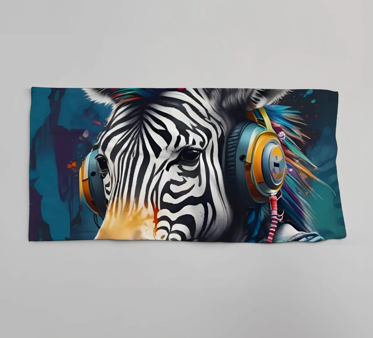 Zebra meloman towel by MakArena
