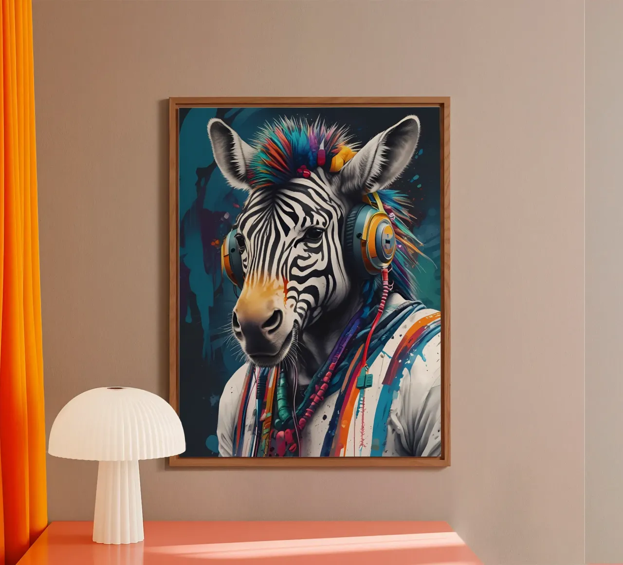 Zebra meloman alu-dibond by MakArena