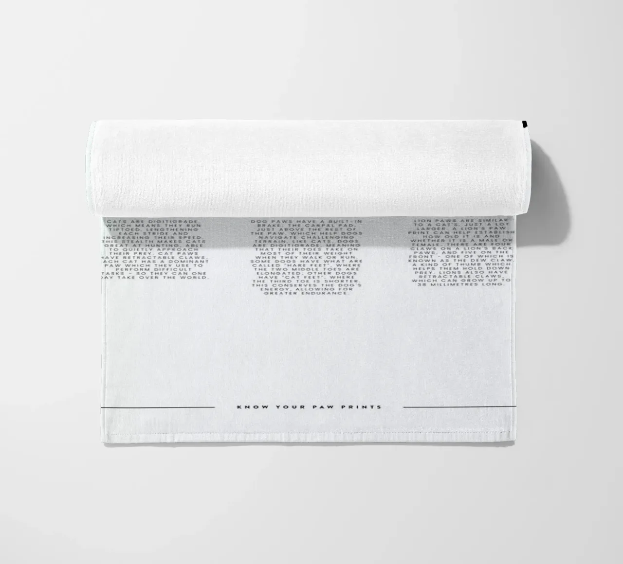 Animal sizing chart telo mare da daylight design studio