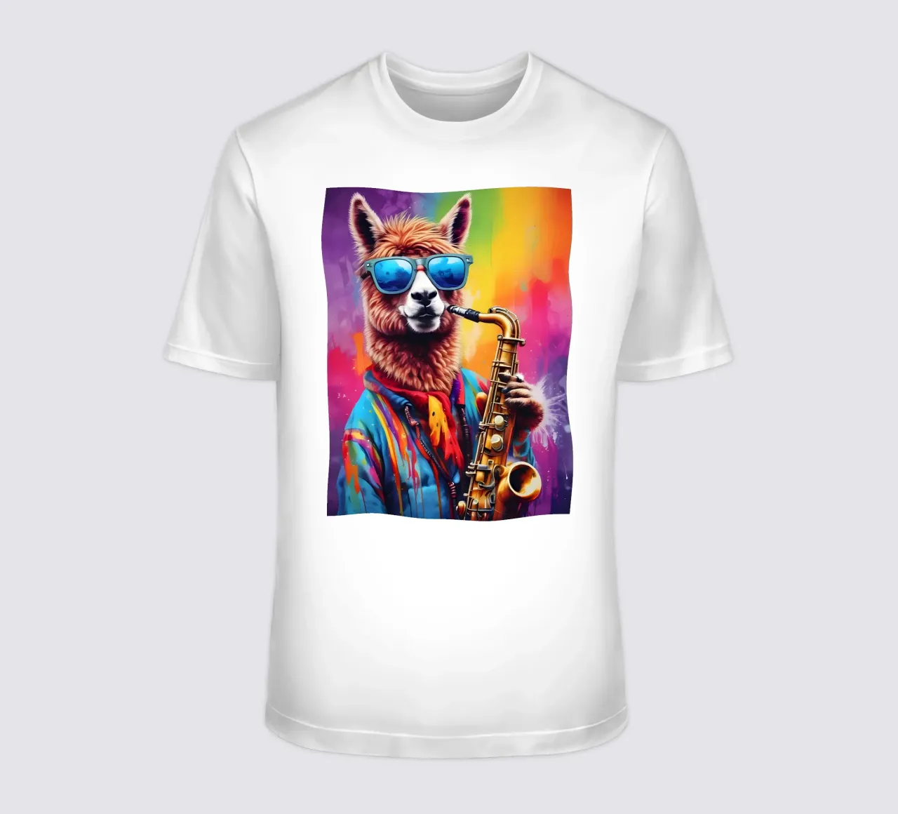 Lama che suona il sassofono t-shirt da MakArena