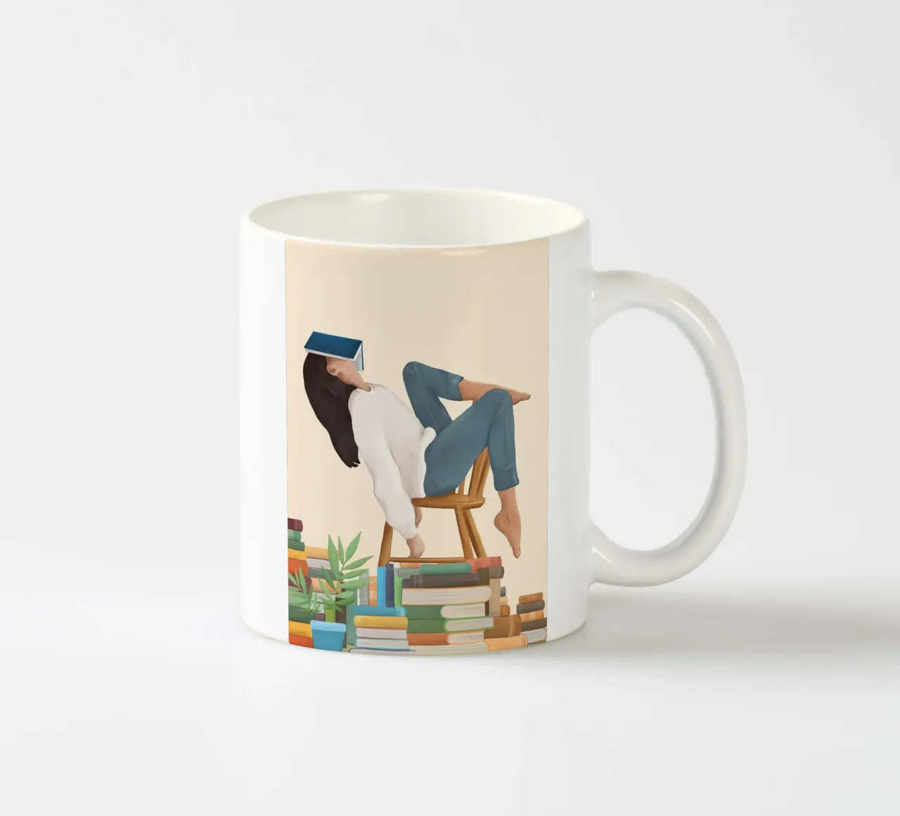 Lost in my books tazza in ceramica da Flow Line