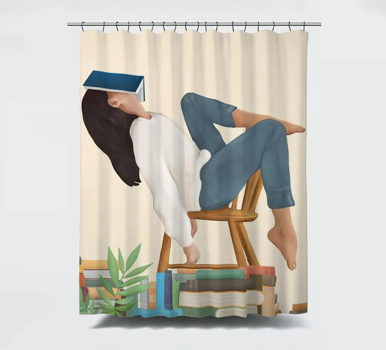 Lost in my books rideau de douche de Flow Line