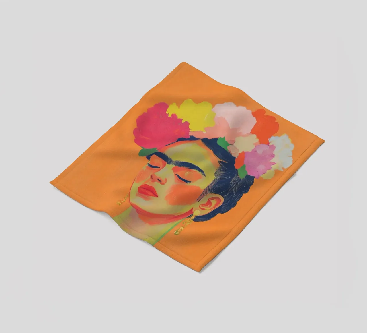 Frida popart Dots coperta in pile da Carinaprint