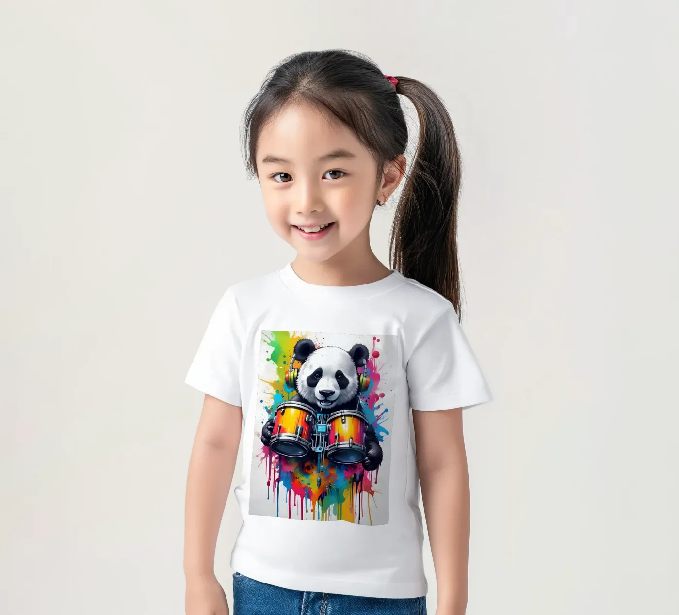 Panda e tamburi t-shirt bambini da MakArena