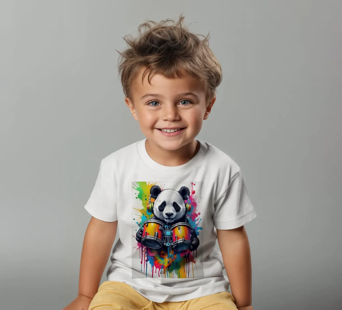 Panda e tamburi t-shirt bambini da MakArena