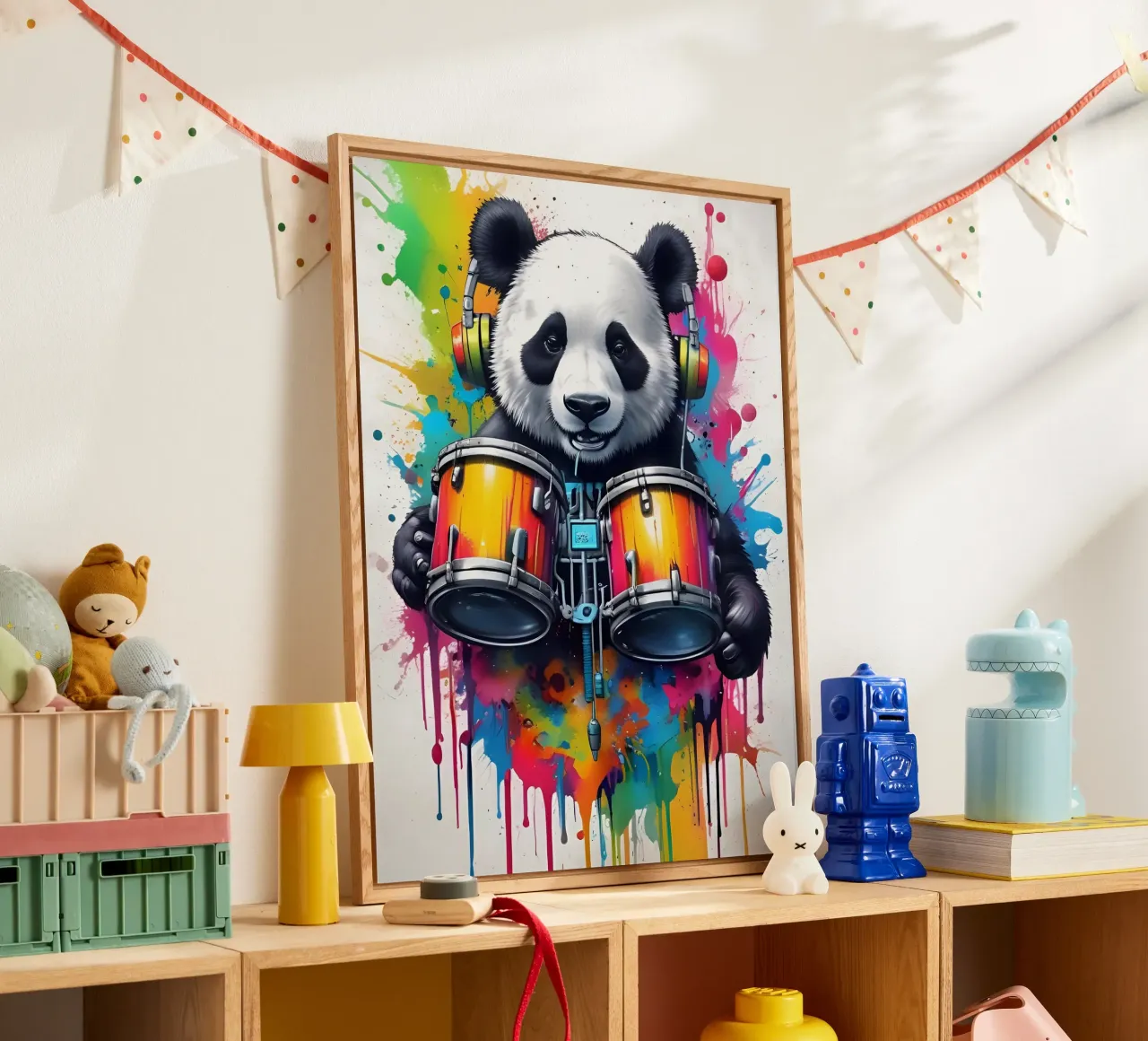 Panda e tamburi plexiglass da MakArena