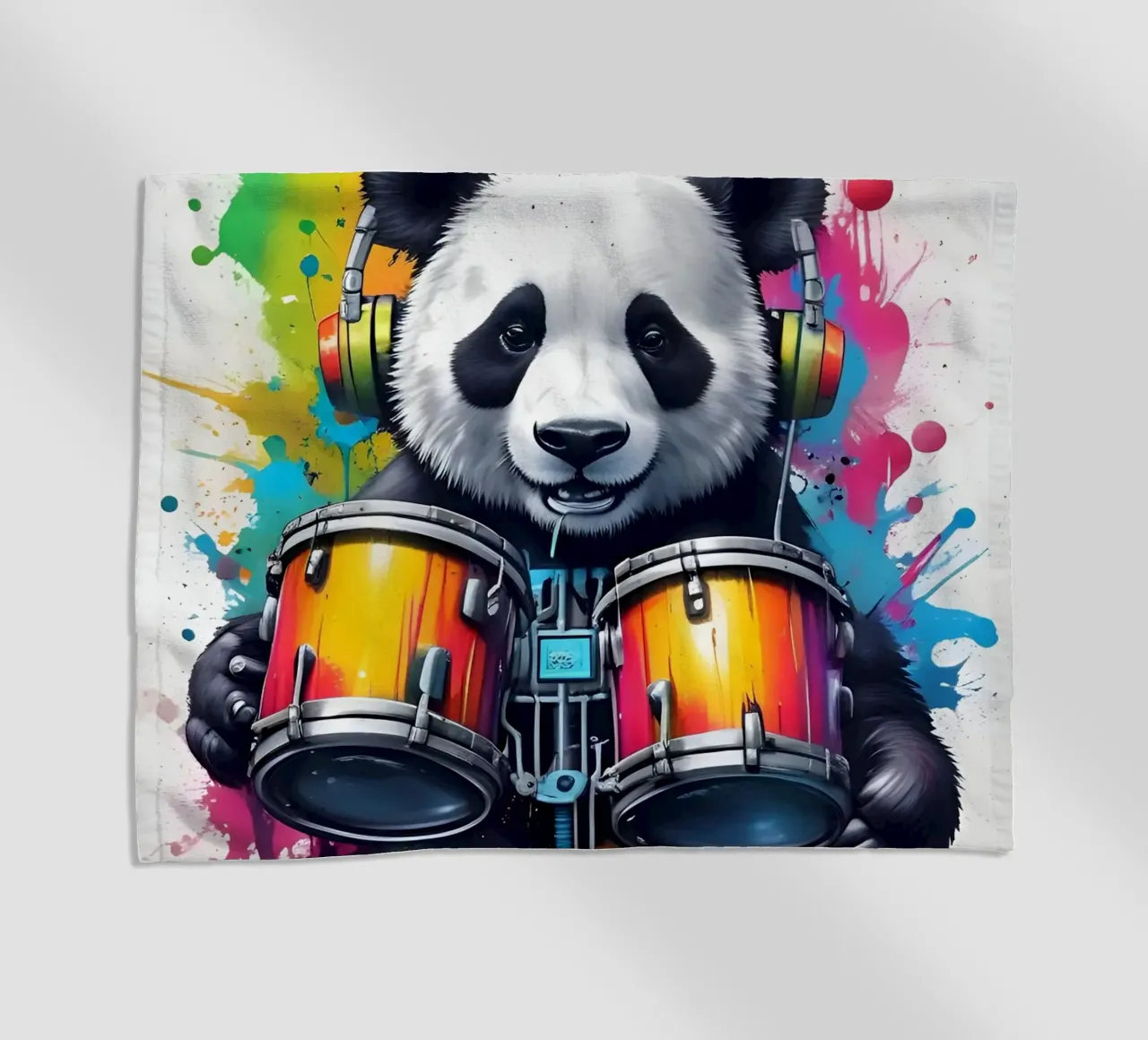 Panda e tamburi telo mare da MakArena