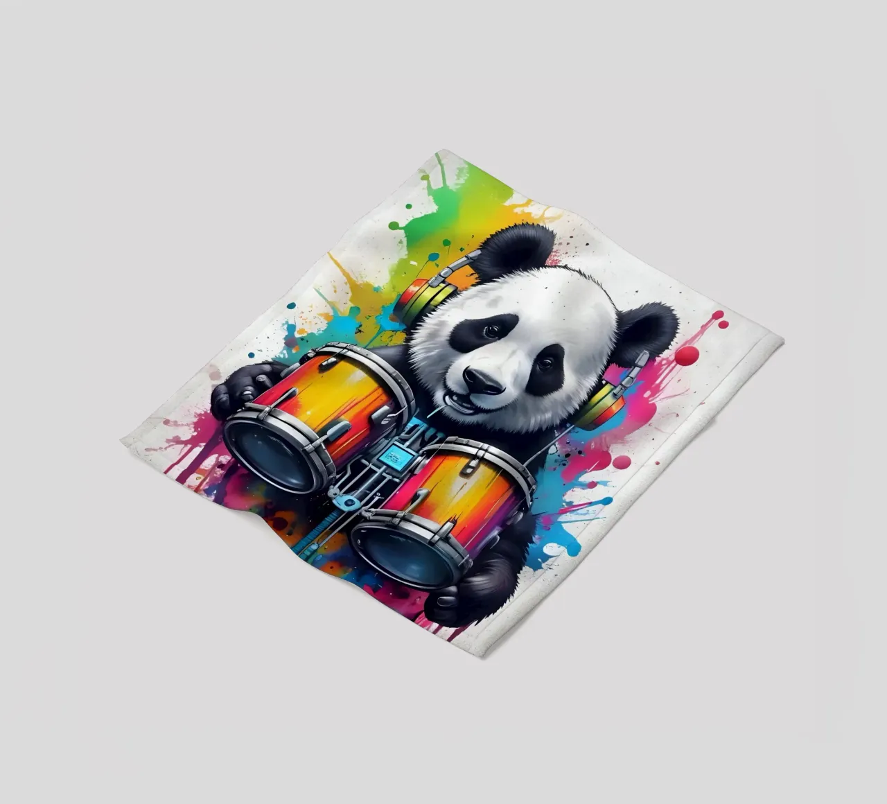 Panda e tamburi coperta in pile da MakArena