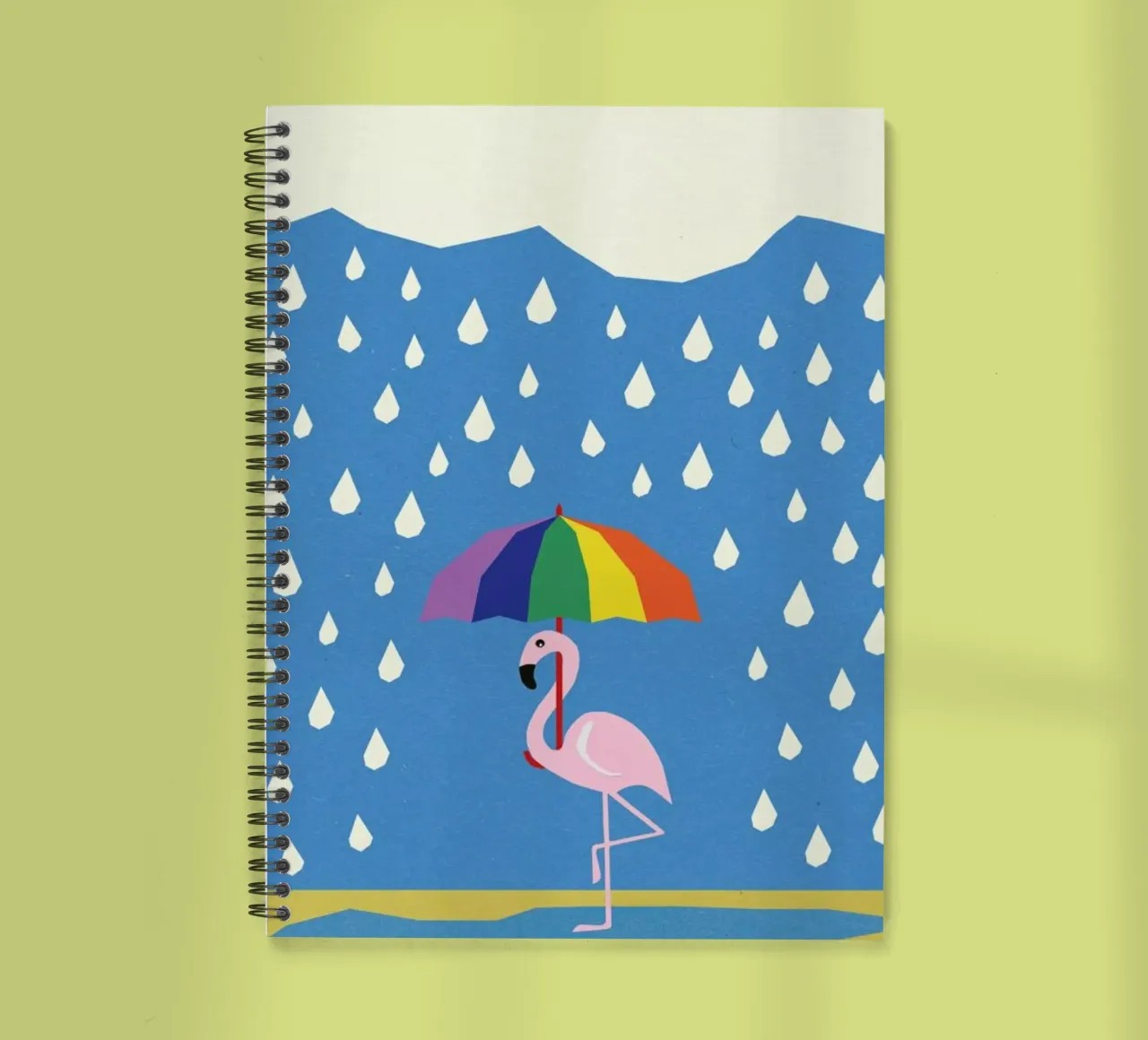 Flamingo de Umbrella spiral notebook by Rosi Feist