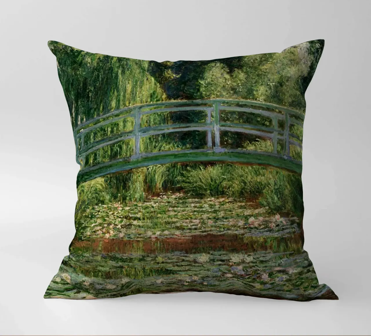 Claude Monet - Ponte giapponese su uno stagno di ninfee cuscino da Old Masters