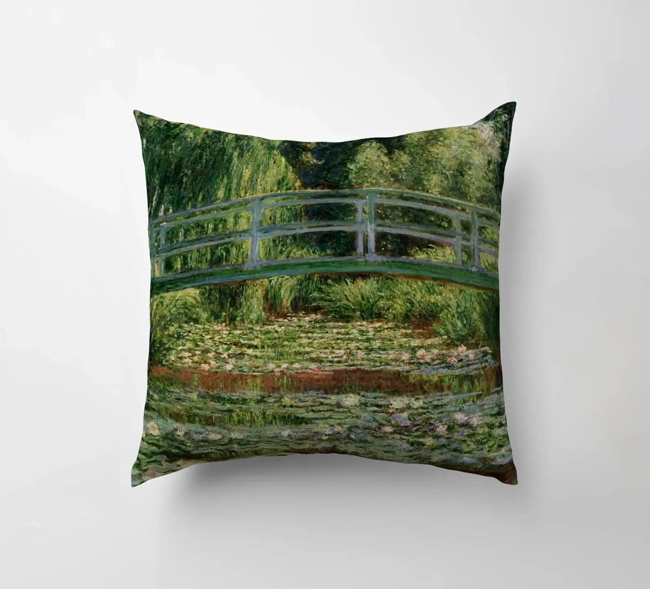Claude Monet - Ponte giapponese su uno stagno di ninfee cuscino da Old Masters