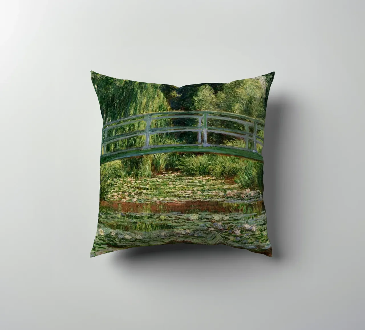 Claude Monet - Ponte giapponese su uno stagno di ninfee cuscino da Old Masters