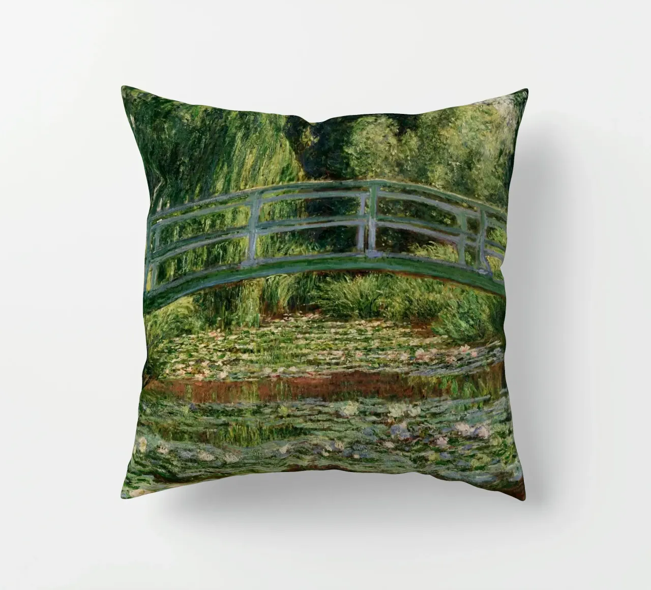 Claude Monet - Ponte giapponese su uno stagno di ninfee cuscino da Old Masters