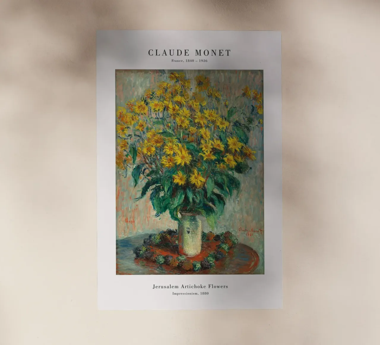 Claude Monet - Fiori di topinambur pellicola backlit da Old Masters