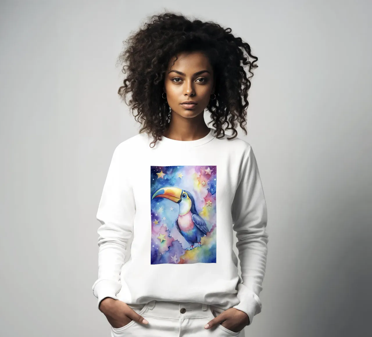 Tucano ad acquerello felpa da 🎁 ARTVI-SHOP